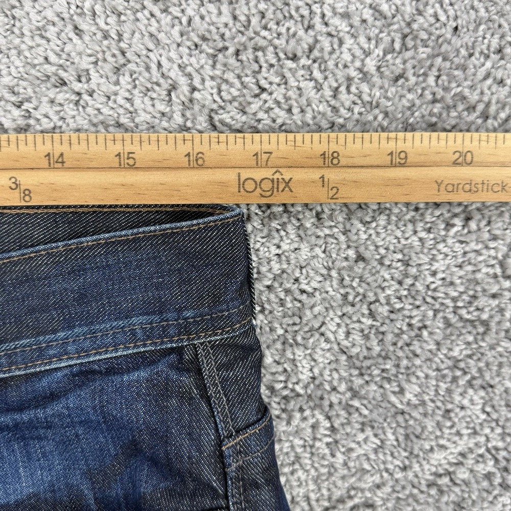 Armani Exchange Jeans Mens 32 Reg Button Fly Straight Fit Distressed Made In USA - Picture 4 of 14